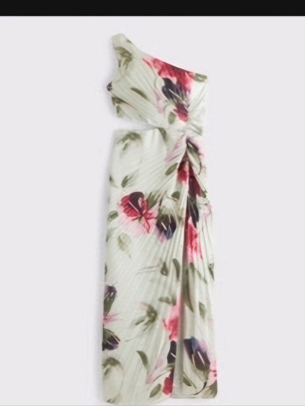 Abercrombie & Fitch Giselle Pleated One-Shoulder Maxi Dress - Green Floral